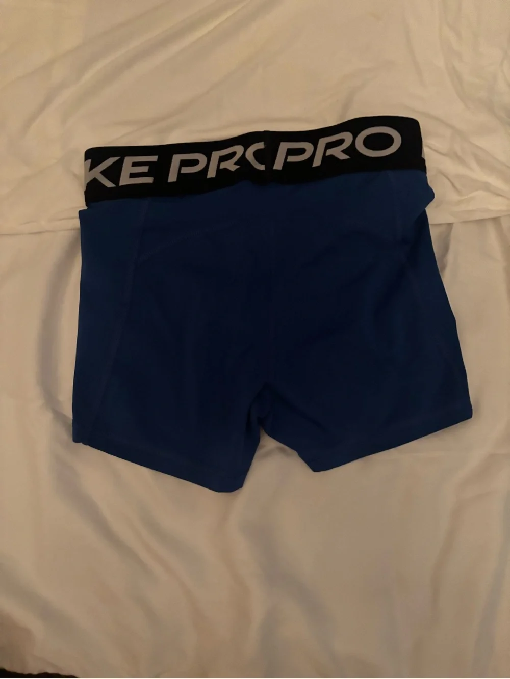 Nike Pro Women's Navy Blue Training Shorts with Black Waistband